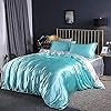kawaiies-softtoys-plushies-kawaii-plush-Turquoise Mulberry Silk Bedding Set Bedding Sets 