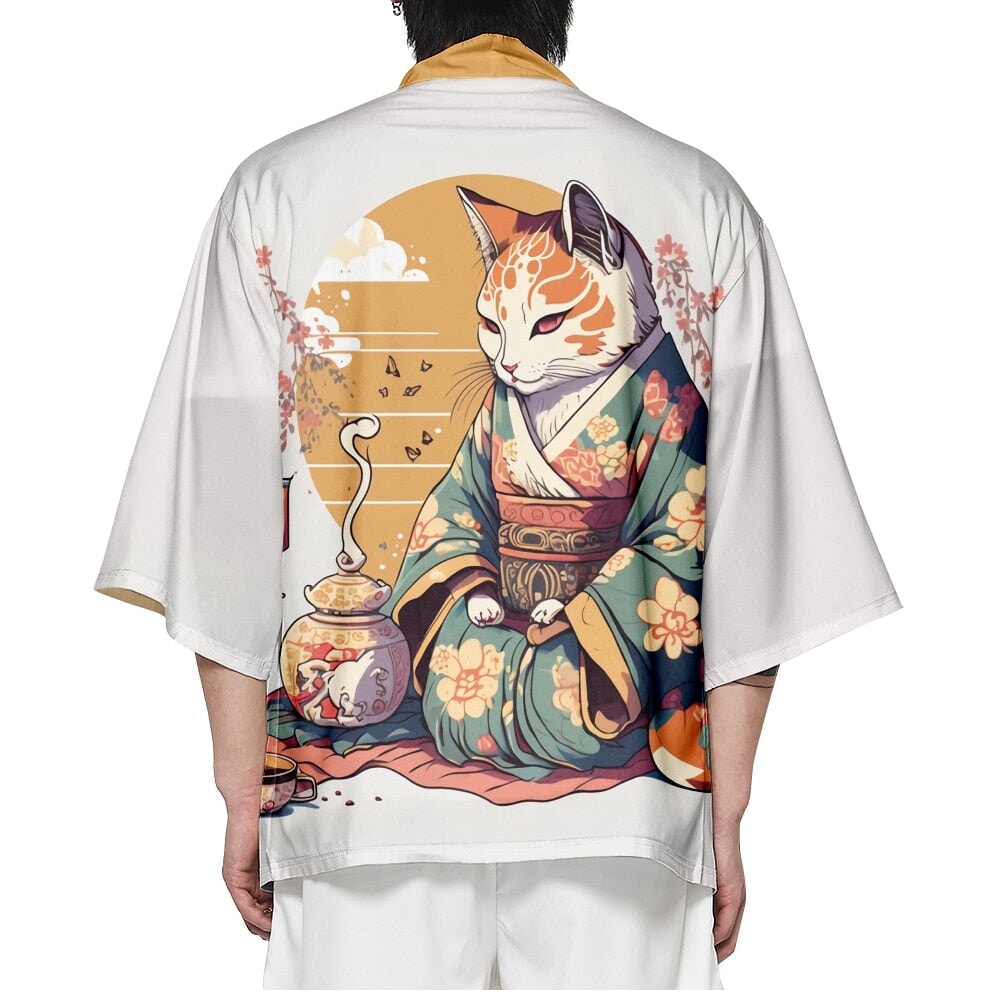 Anime Cat in Kimono Unisex Kimono Collection – Kawaiies