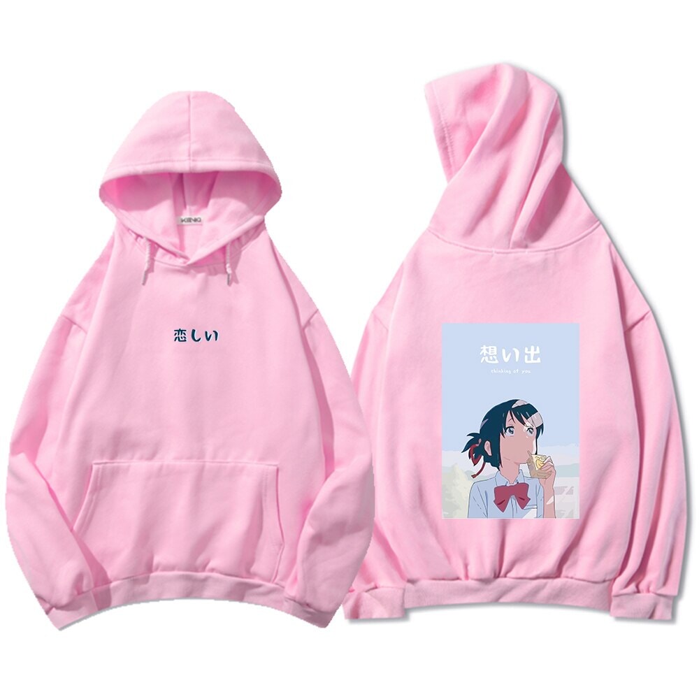 Anime Girl Thinking of You Unisex Kawaiies Hoodie