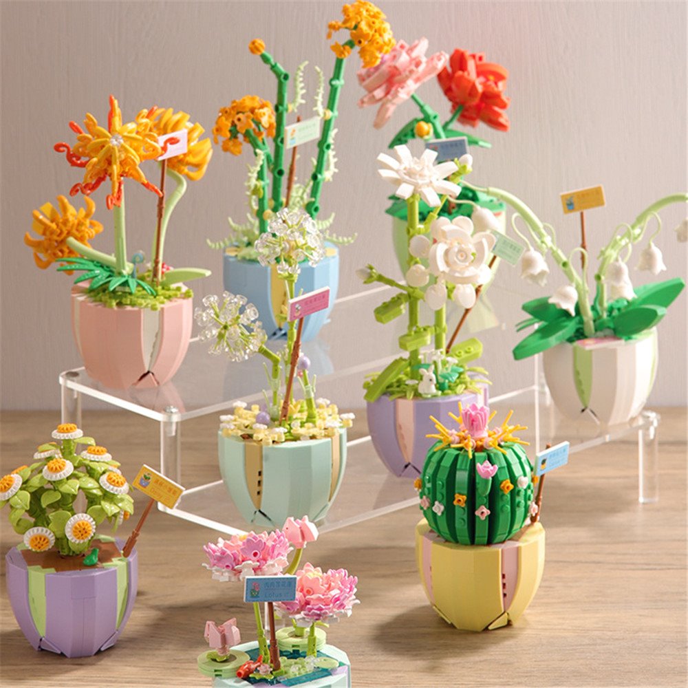 Beautiful Artificial Spring Flowers Building Set Collection – Kawaiies