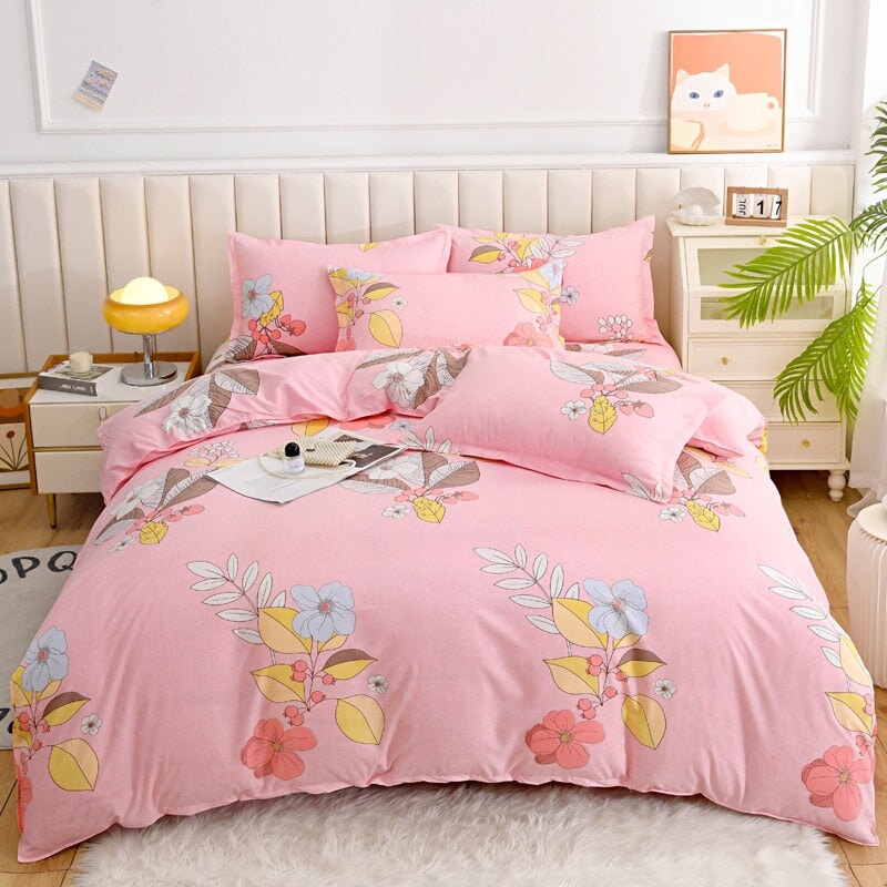 Sleeping on Floral Meadow Bedding Sets - Kawaiies - Adorable - Cute - Plushies - Plush - Kawaii