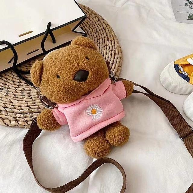 Bear Plush Bag Kids Bags of Plushies Backpacks Coin Purse for