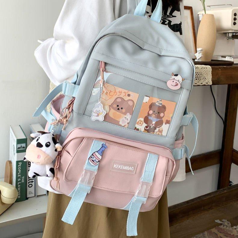 Canvas Kekemi Bear Friends Backpack Kawaiies