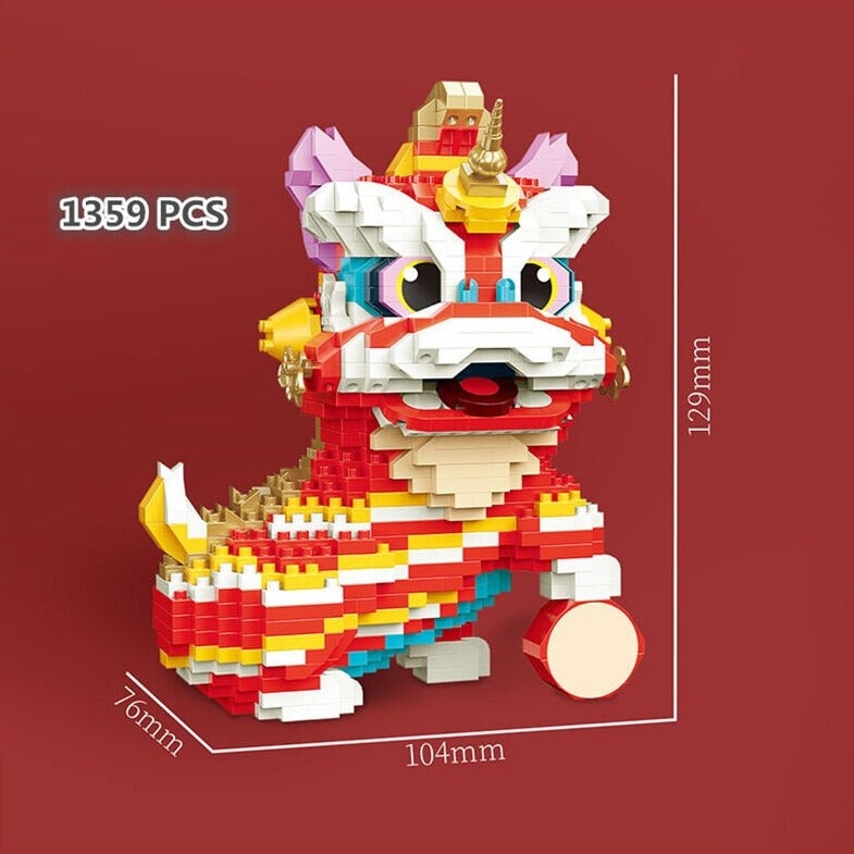 Chinese Lunar New Year Lion Dancing Nano Building Sets – Kawaiies