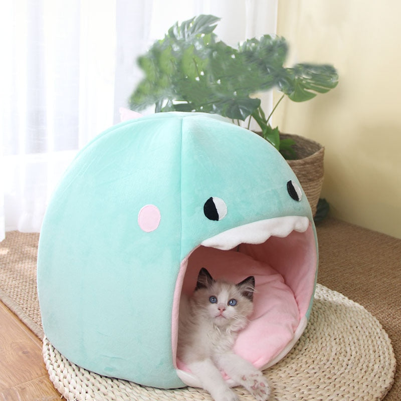 Chonky Kawaii Dinosaur Cave Cat Dog Bed – Kawaiies