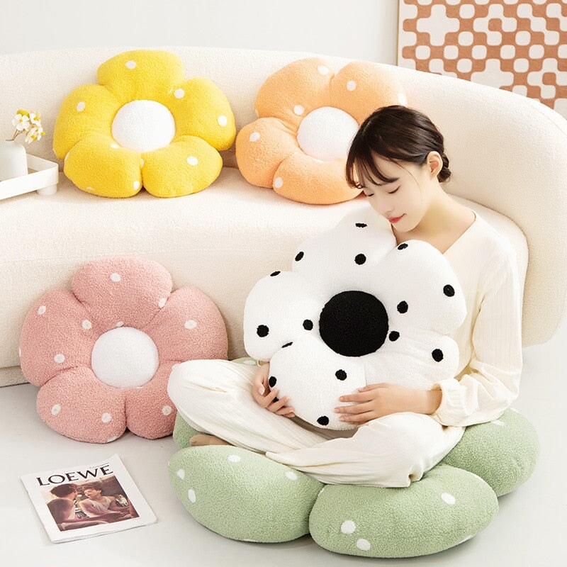 Pastel Flower Daisy Plush Chair Cushion Pillow – The Kawaii Shoppu