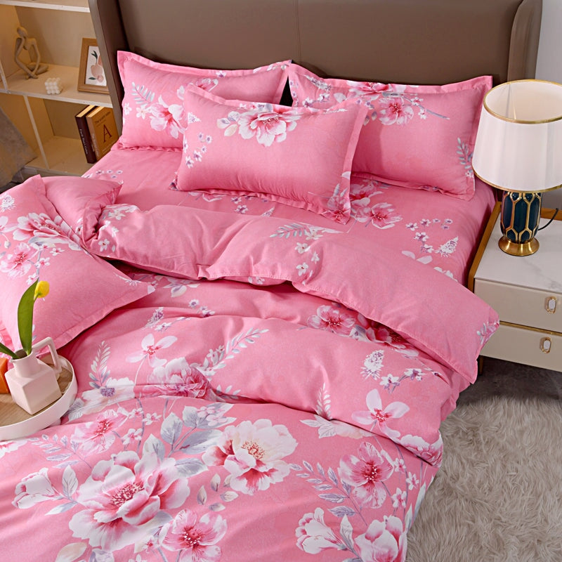 Pink Floral Bedding Set Collection with Bed Sheet – Kawaiies