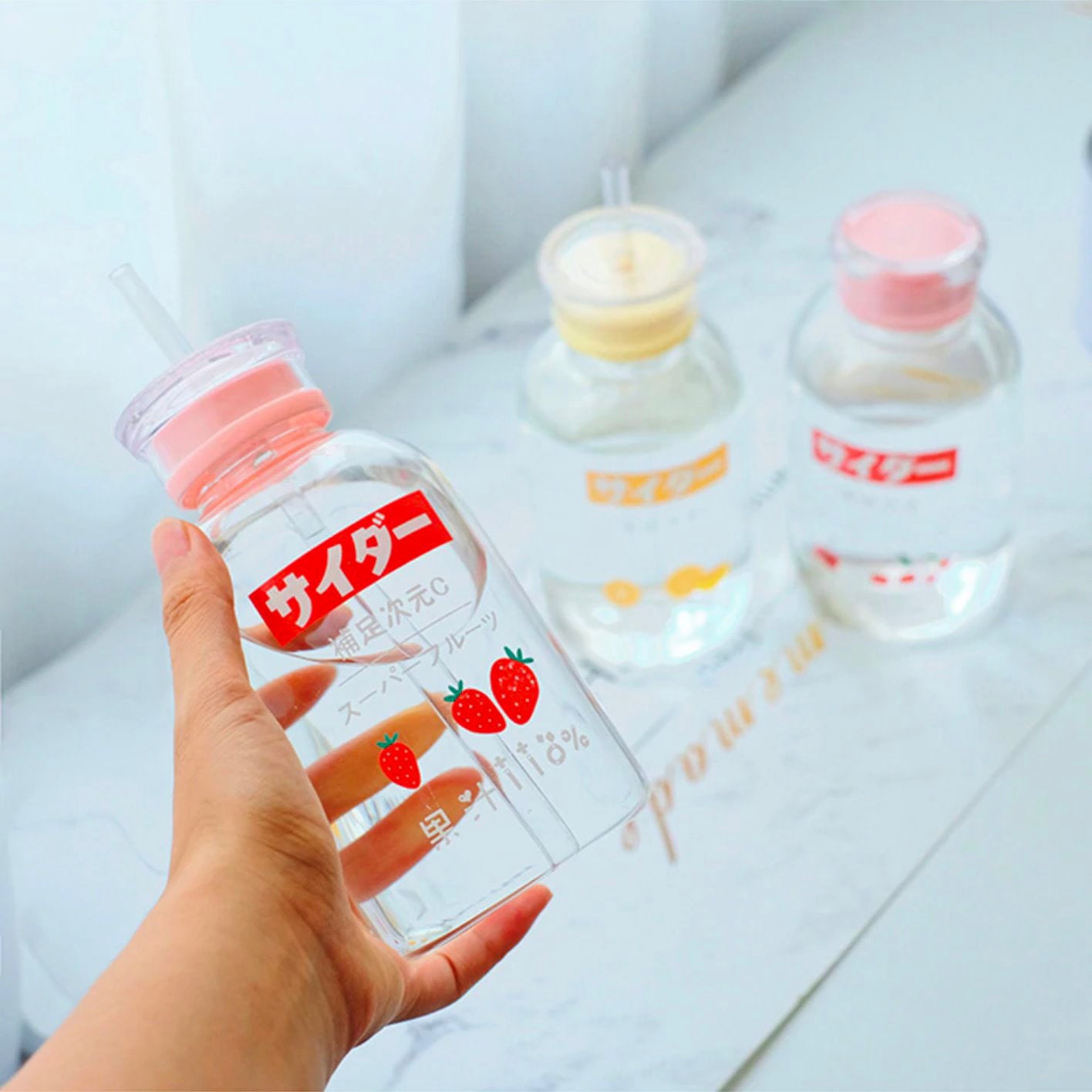 Fruity Glass Water Bottle - Limited Stock – Kawaiies