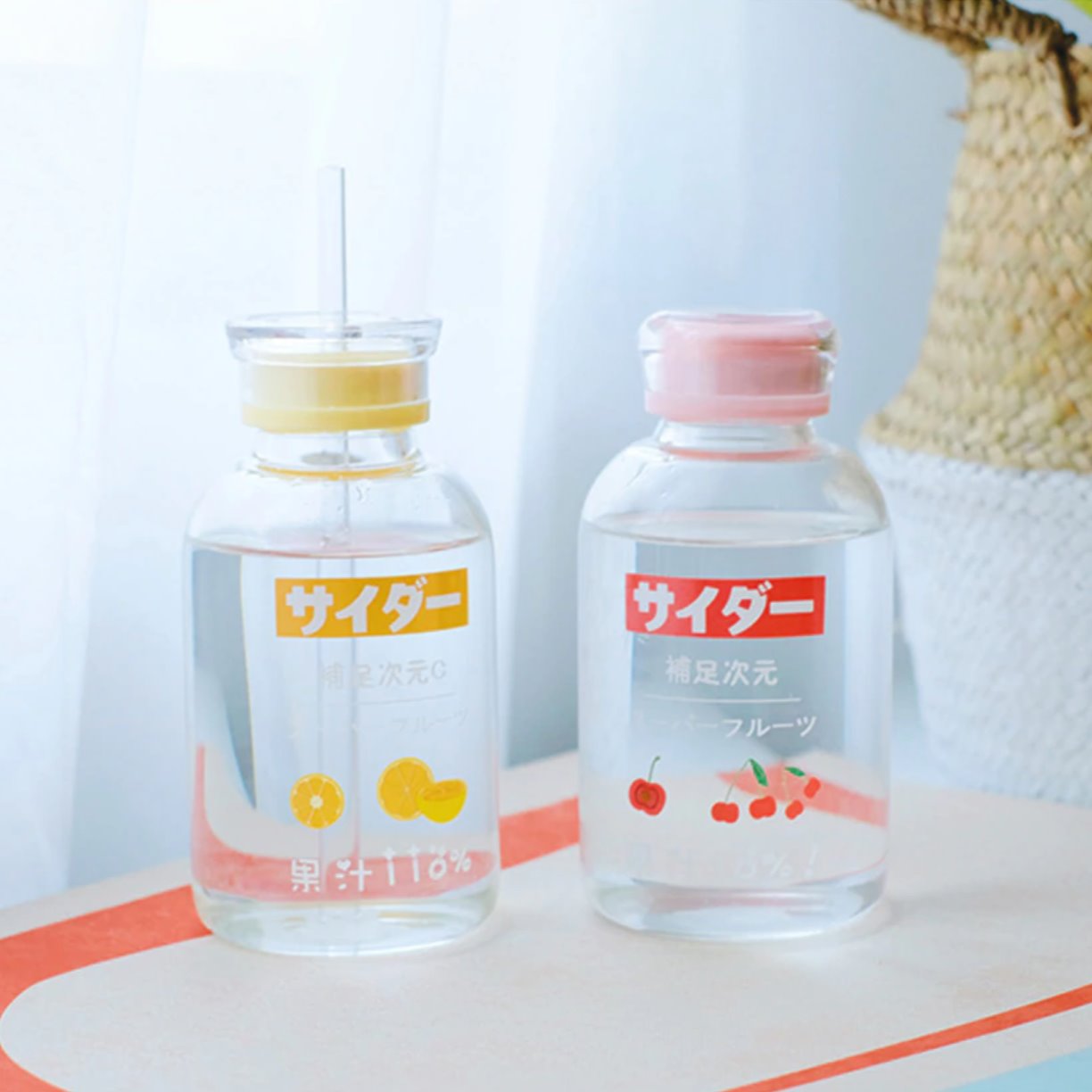 Fruity Glass Water Bottle - Limited Stock – Kawaiies