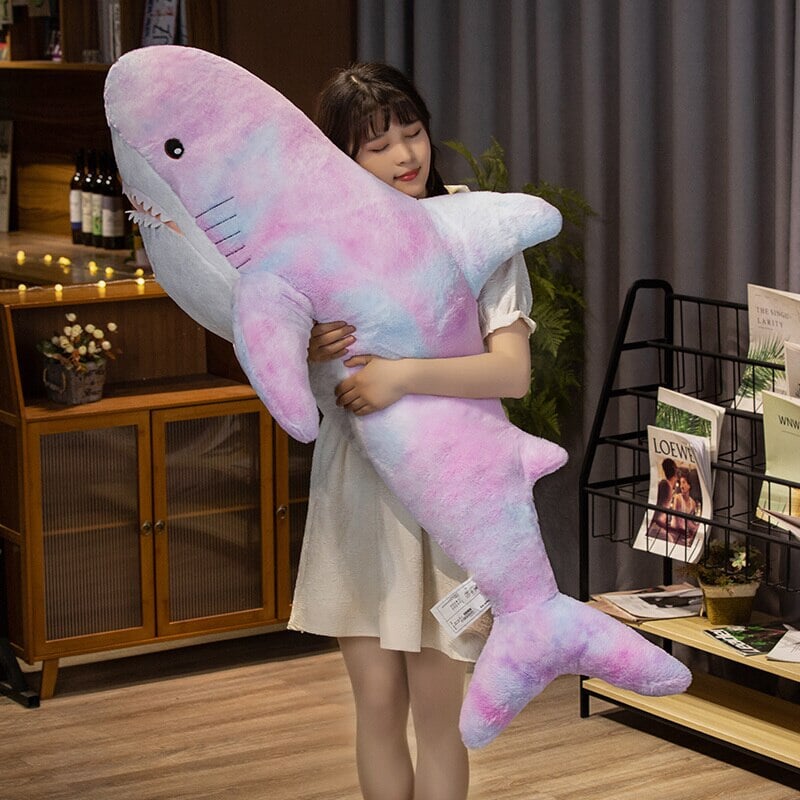 Giant Fuzzy Galaxy Shark Plushies