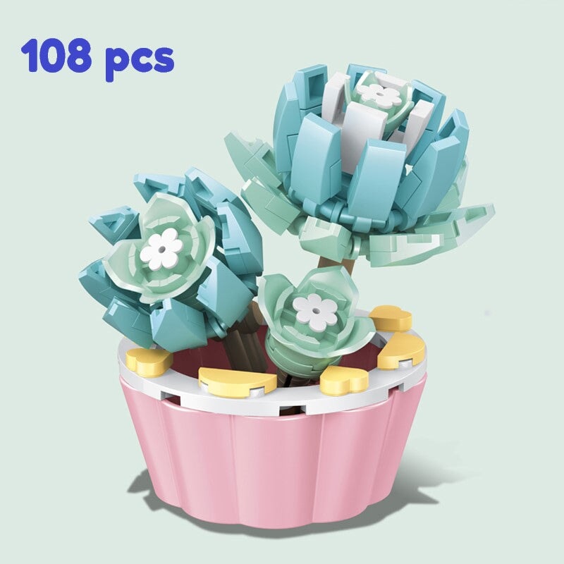 Flowers in a Pot Micro Building Blocks – Kawaiies