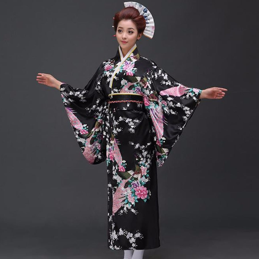 Japanese Floral Long Kimono – Kawaiies