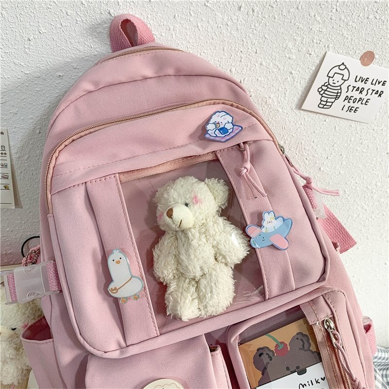 School Girls Backpack School Bags Multi Pockets New Kawaii Backpack Cute  For Teenage Girls - Walmart.com