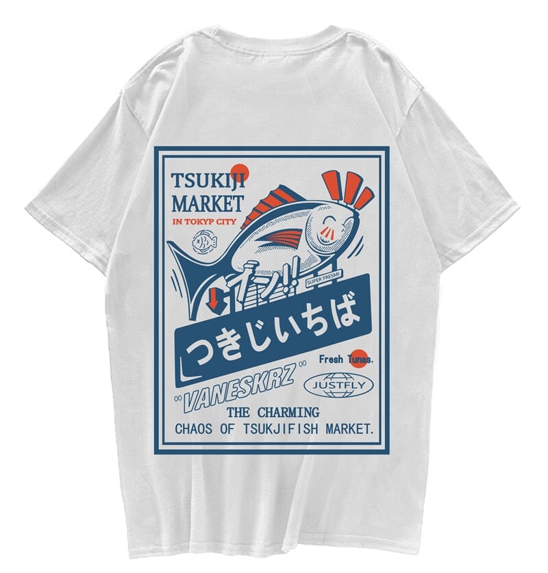 Japanese Tokyo Tsukiji Fish Market Unisex Tee