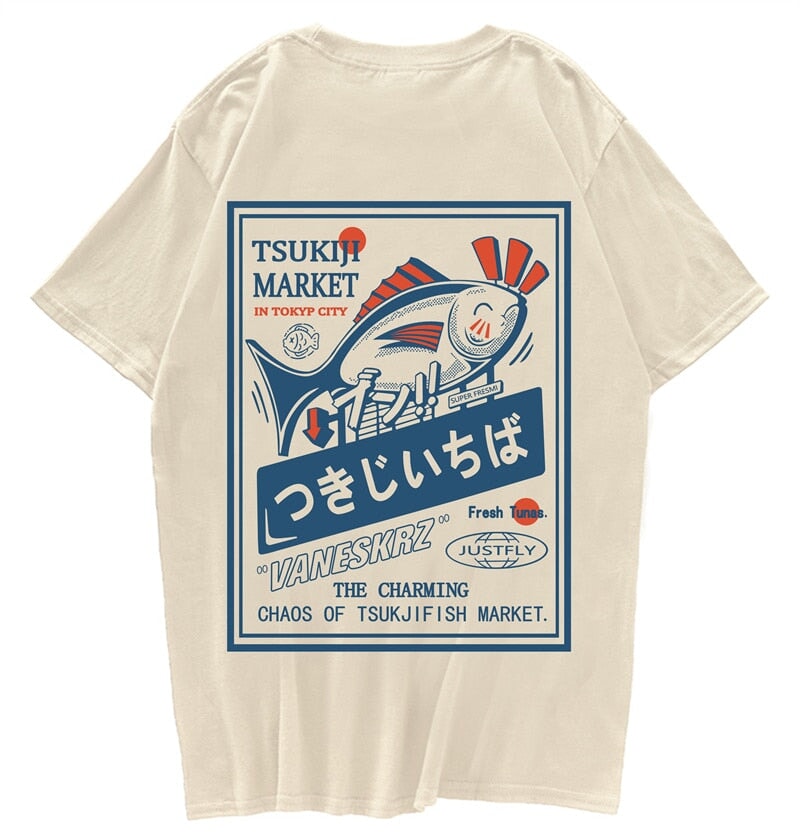 Japanese Tokyo Tsukiji Fish Market Unisex Tee – Kawaiies