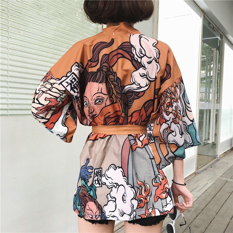 Japanese Women Kimono Mystic World – Kawaiies