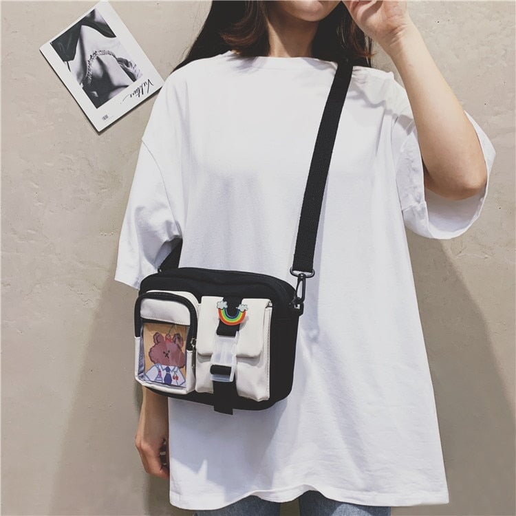 Rectangle Zip square shoulder bag - Shop keltytaiwan Messenger Bags & Sling  Bags - Pinkoi
