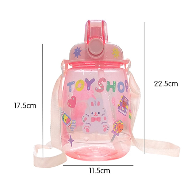 Jumbo Bear Plastic Bottle 1300ml with Straw – Kawaiies