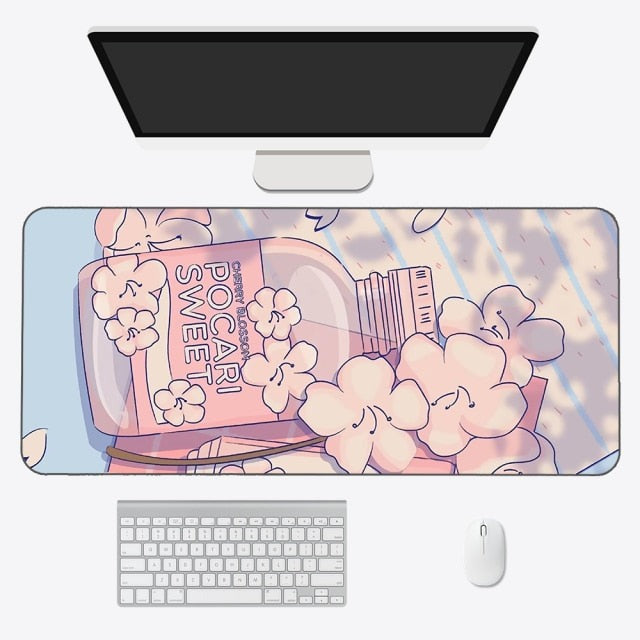Pink Anime Mousepads - 2 Cute Sakura Moon Mouse Pads – Beluga Design