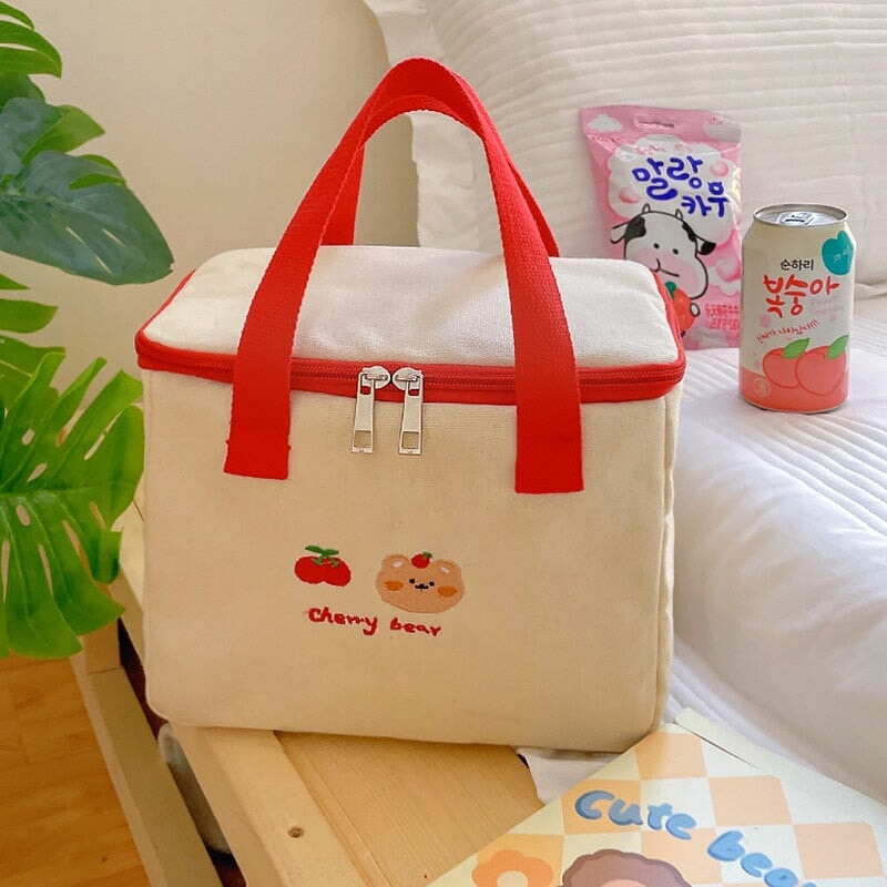 Cute Lunch Bags Kawaii Animal Lunch Box Insulated Lunch Bag for