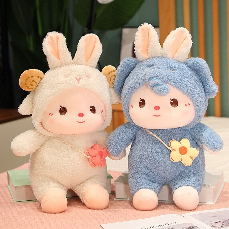 Kawaii Dressed Fluffy Bunny Plushie