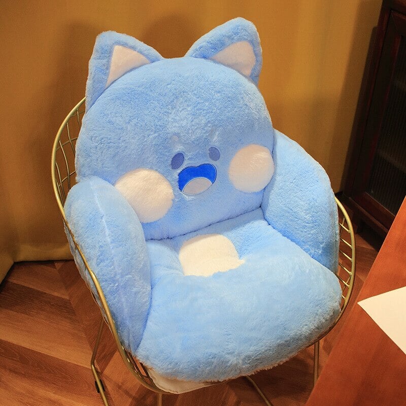 VISHUFASHION Kawaii Chair Cushions Cute Indoor Seat Cushions Comfy Plush  Pillows with Backrest Non-Slip Office Chair Cushion Tatami Cushion for  Gamer