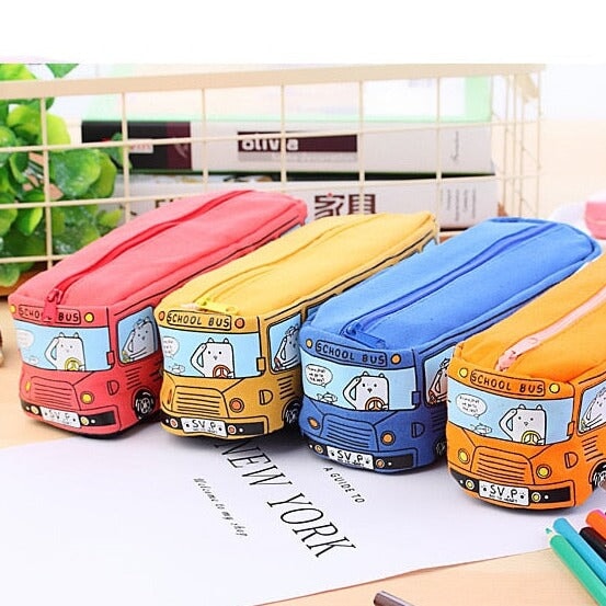 Kawaii School Bus Pencil Case – Kawaiies