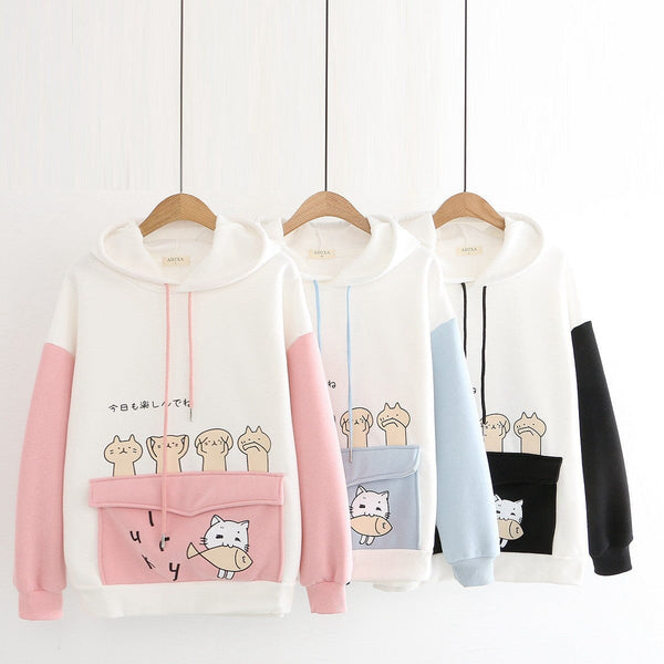 Japanese Anime Cat Hoodie – Kawaiies