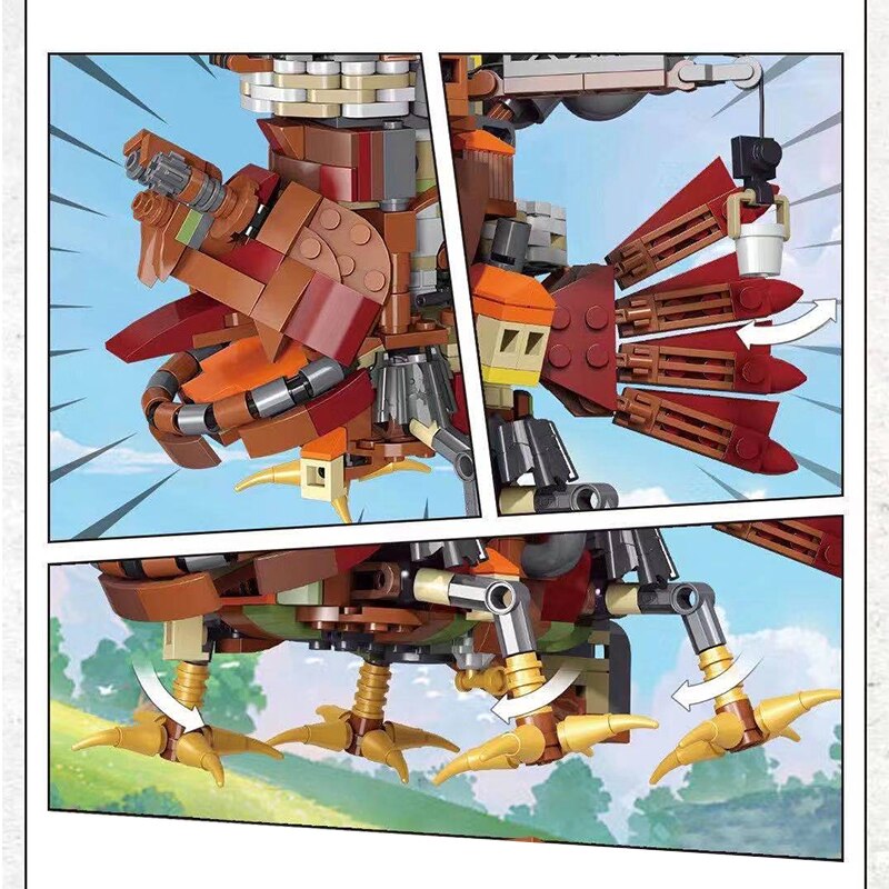MOCI Moving Castle Building Blocks, Compatible with Howls Castle,  Detachable Top, Collectible MOC Set Toys, for Miyazaki Fans, 1245PCS+