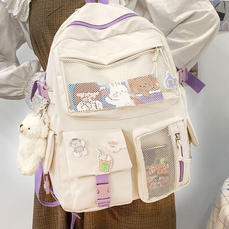 School Buddies Backpack With Bear Keychain – Snugglify