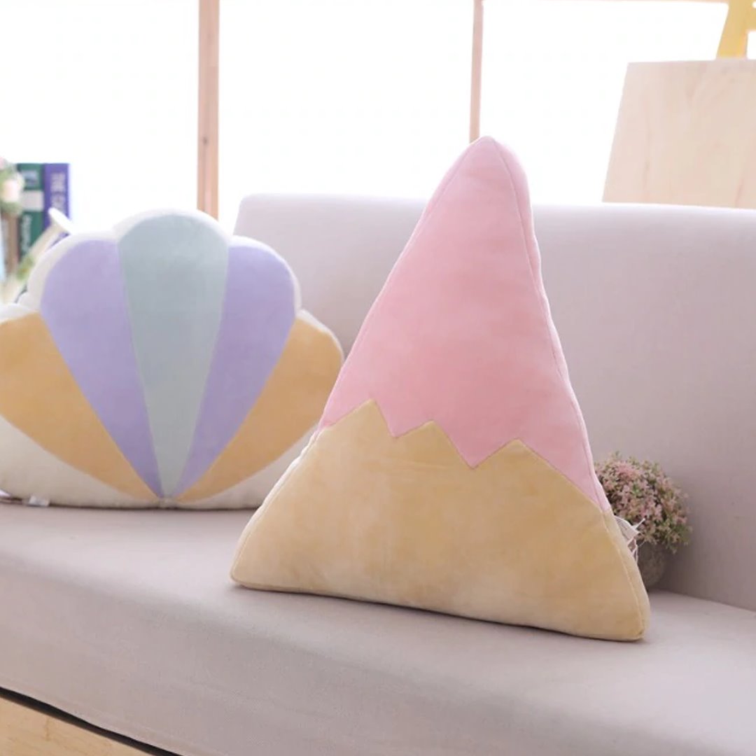 Kawaii Rainbow Cloud Shaped Plush Throw Pillow Cute Weather