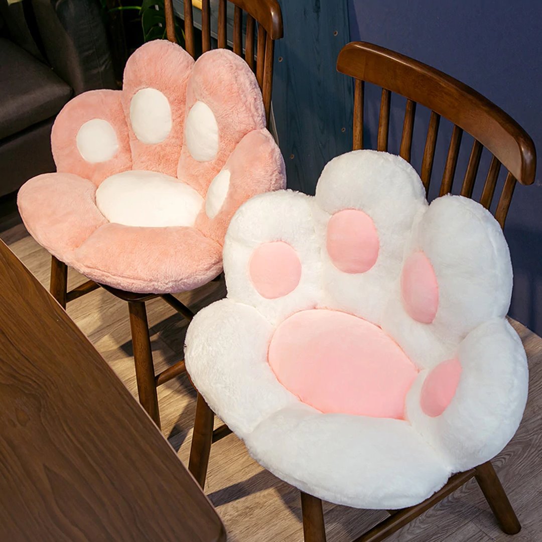 Office Chair Cushions Cute Paw Sitting Pillows Plush Sofa Cushion