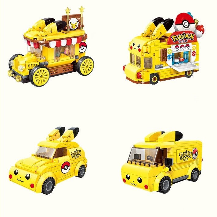 Pokemon Pikachu Exclusive Cute Cars Building Blocks