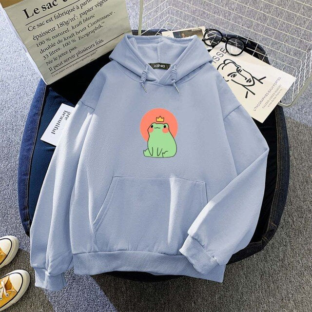 Frog best sale hoodie kawaii