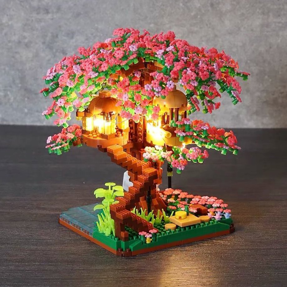 Sakura Cherry Blossom Tree House Nano Building Set – Kawaiies