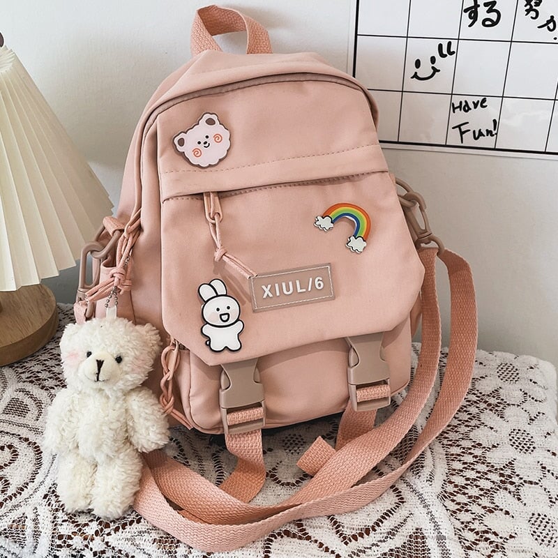 Small Cute Bear Friend Backpack Sidebag Kawaiies