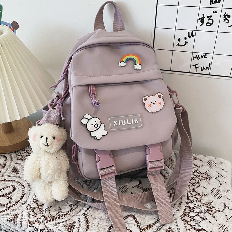 Small Cute Bear Friend Backpack Sidebag