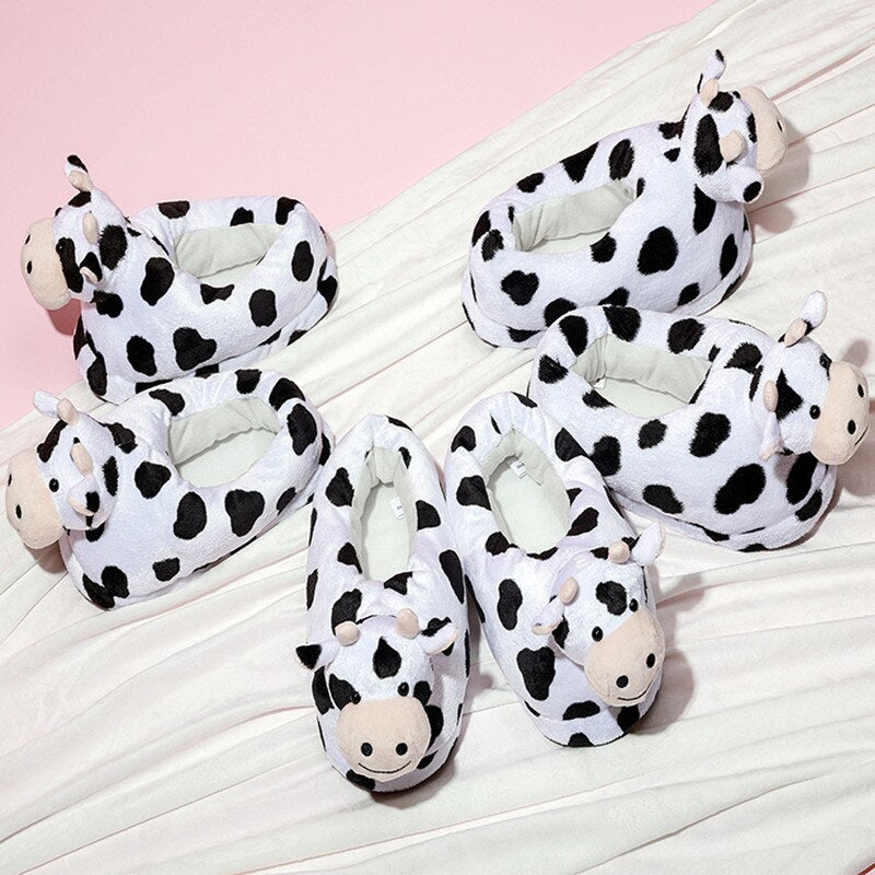 Soft Cow Plush Slippers – Kawaiies