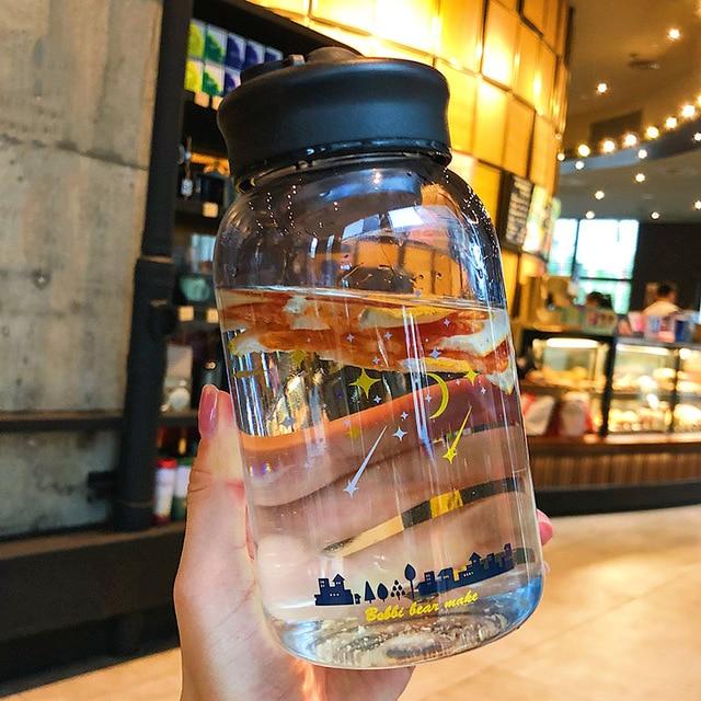 Kawaii Jumbo Plastic 2000ml Water Bottle With Time Marker & Straw – Kawaiies