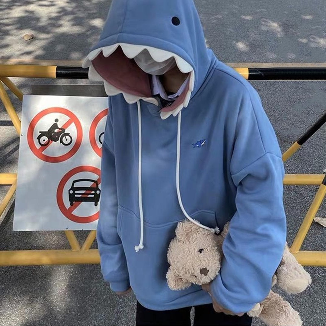 Kawaii Fluffy Shark Hoodie - Wakaii in 2023