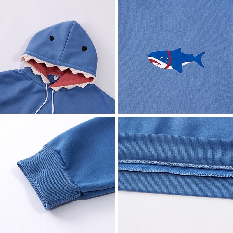 Kawaii Shark Zipper Hoodie - Kawaii Fashion Shop