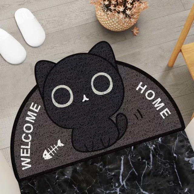 Cat-shaped Soft Toy - Dark gray/cat - Home All